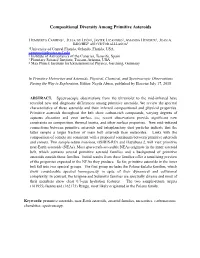 Compositional Diversity Among Primitive Asteroids