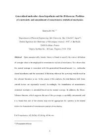 Generalized Molecular Chaos Hypothesis and the H-Theorem: Problem of Constraints and Amendment of Nonextensive Statistical Mechanics
