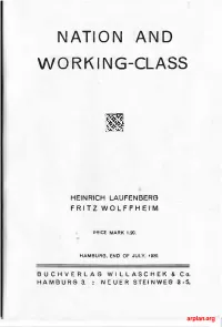 Nation and Working-Class