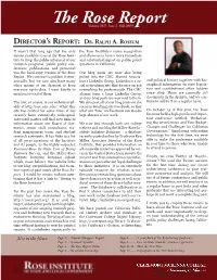 The Rose Report Volume XIII, Issue I, Fall 2009