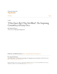 The Surprising Consistency of Fanny Price