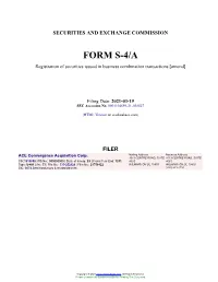 ACE Convergence Acquisition Corp. Form S-4/A Filed 2021-03-19