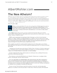Albertmohler.Com – the New Atheism?