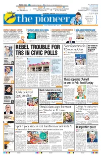 Rebel Trouble for Trs in Civic Polls