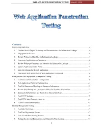 WEB APPLICATION PENETRATION TESTING] March 1, 2018