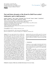 Past and Future Dynamics of the Brunt Ice Shelf from Seabed Bathymetry and Ice Shelf Geometry