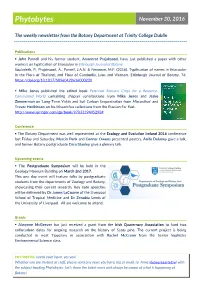 Phytobytes Newsletter 30 November 2016
