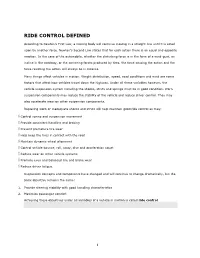 Ride Control Defined