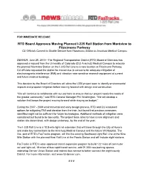 RTD I-225 Rail Line Montview Alignment Change