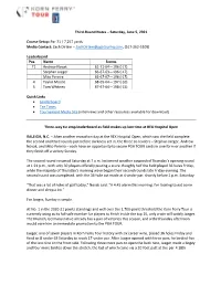 Third-Round Notes – Saturday, June 5, 2021 Course