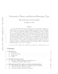 7 Nov 2012 Deformation Theory and Rational Homotopy Type