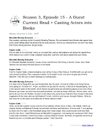 A Guest Current Read + Casting Actors Into Books