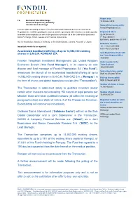 Accelerated Bookbuild Offering of up to 14,582,000 Existing Shares in S.N.G.N