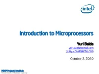 Introduction to Microprocessors