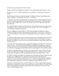 A Brief Summary of Juniper Golf Club's History]