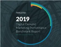Digital Demand Marketing Performance Benchmark Report How Does Your CMO Stack Up?
