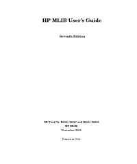 HP MLIB User's Guide