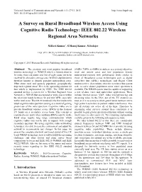 IEEE 802.22 Wireless Regional Area Networks