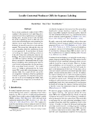 Locally-Contextual Nonlinear Crfs for Sequence Labeling