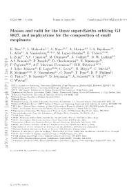Masses and Radii for the Three Super-Earths Orbiting GJ 9827, and Implications for the Composition of Small Exoplanets