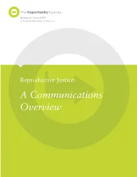 Reproductive Justice: a Communications Overview About This Report