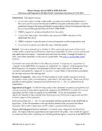 Summary and Response to Written Public Comments Received As of 12/31/2014