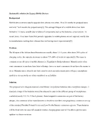 Sustainable Solution for Legacy Mobile Devices Background Mobile
