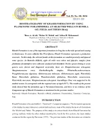 Vol. 53, No. 1D, 2020 BIOSTRATIGRAPHY of KHASIB