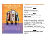 2010 Harlem Book Fair Program & Schedule