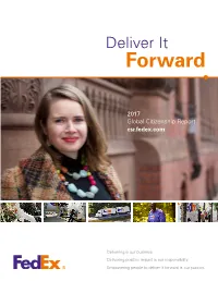 2017 Global Citizenship Report Csr.Fedex.Com