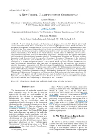 A New Formal Classification of Gesneriaceae Is Proposed