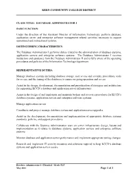 Database Administrator I
