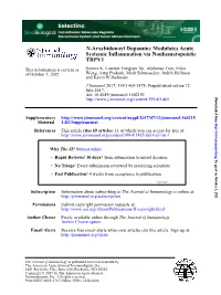 N-Arachidonoyl Dopamine Modulates Acute Systemic Inflammation Via Nonhematopoietic TRPV1