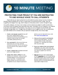 Protecting Your Privacy If You Are Instructed to Use