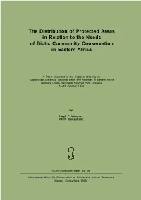 The Distribution of Protected Areas in Relation to the Needs of Biotic Community Conservation in Eastern Africa