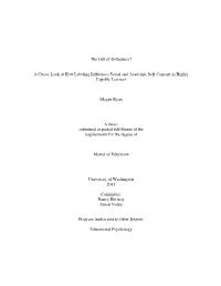 The Gift of Giftedness? a Closer Look at How Labeling Influences Social and Academic Self- Concept in Highly Capable Learners