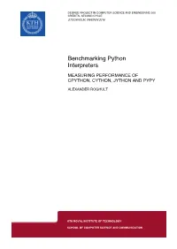 Benchmarking Python Interpreters