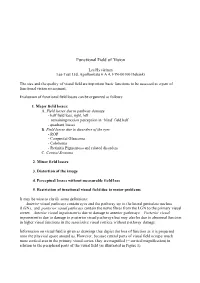 Functional Field of Vision