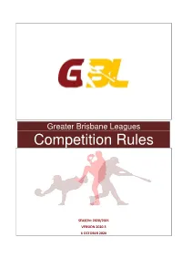 GBL Competition Rules