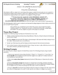 Tissue Box Project Writing Prompts