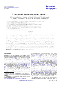 V1309 Scorpii: Merger of a Contact Binary⋆⋆⋆