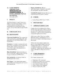12. Concurrent Jurisdiction, Memoranda of Understanding, & Extra-Jurisdictional Incidents I. Policy Ii. Checklist