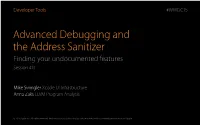 413 Advanced Debugging and the Address Sanitizer 03 D.Key