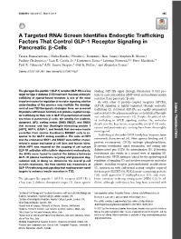 A Targeted Rnai Screen Identifies Endocytic Trafficking Factors That