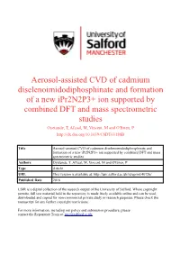 Aerosolassisted CVD of Cadmium Diselenoimidodiphosphinate And