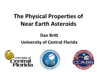 The Physical Propermes of Near Earth Asteroids