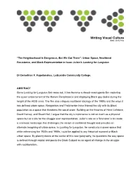 Writing Visual Culture ISSN: 2049-7180