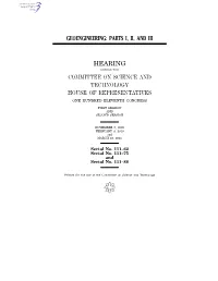 Geoengineering: Parts I, Ii, and Iii