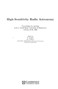 High-Sensitivity Radio Astronomy