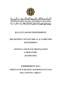 Kulliyyah of Engineering (Ecom 4101) Experiment No 2